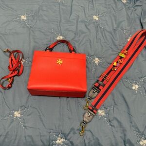 Orange Tory Burch Kira Small Tote